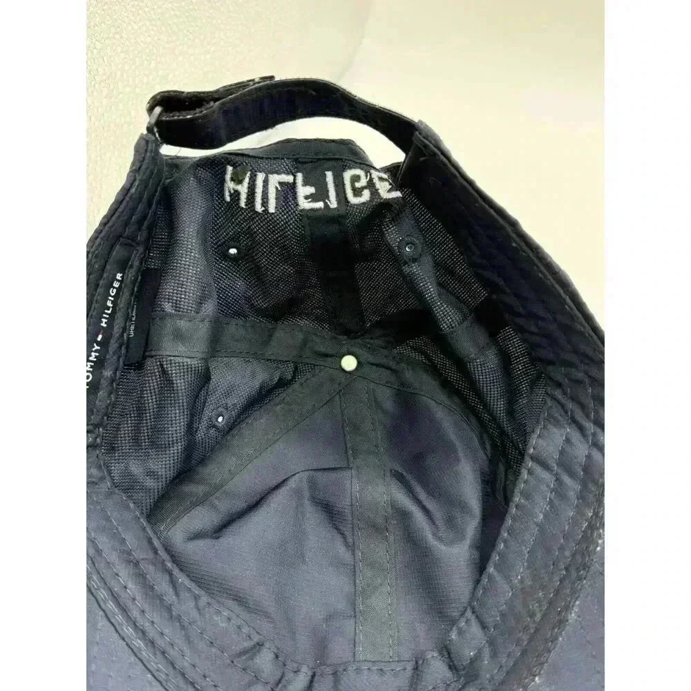 Tommy Hilfiger Logo Men’s OSFM Hat Baseball Cap Navy Blue‎ Adjustable Hook Loop